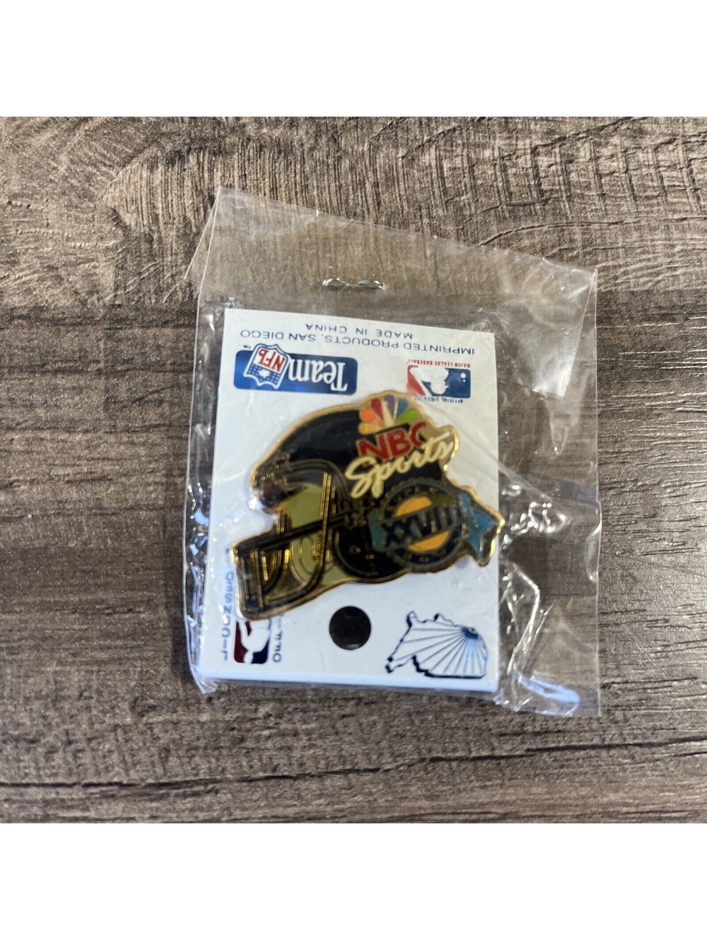Vintage NBC Sports 1994 Super Bowl XXVIII Atlanta Georgia NBC Peacock Pinback
